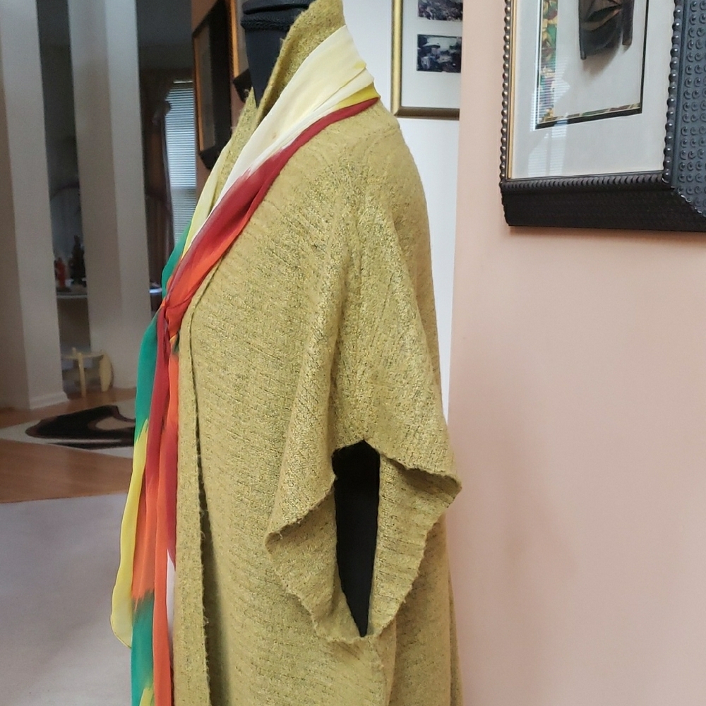 Universal Thread Lime Green Knitted Cardigan Dust… - image 6